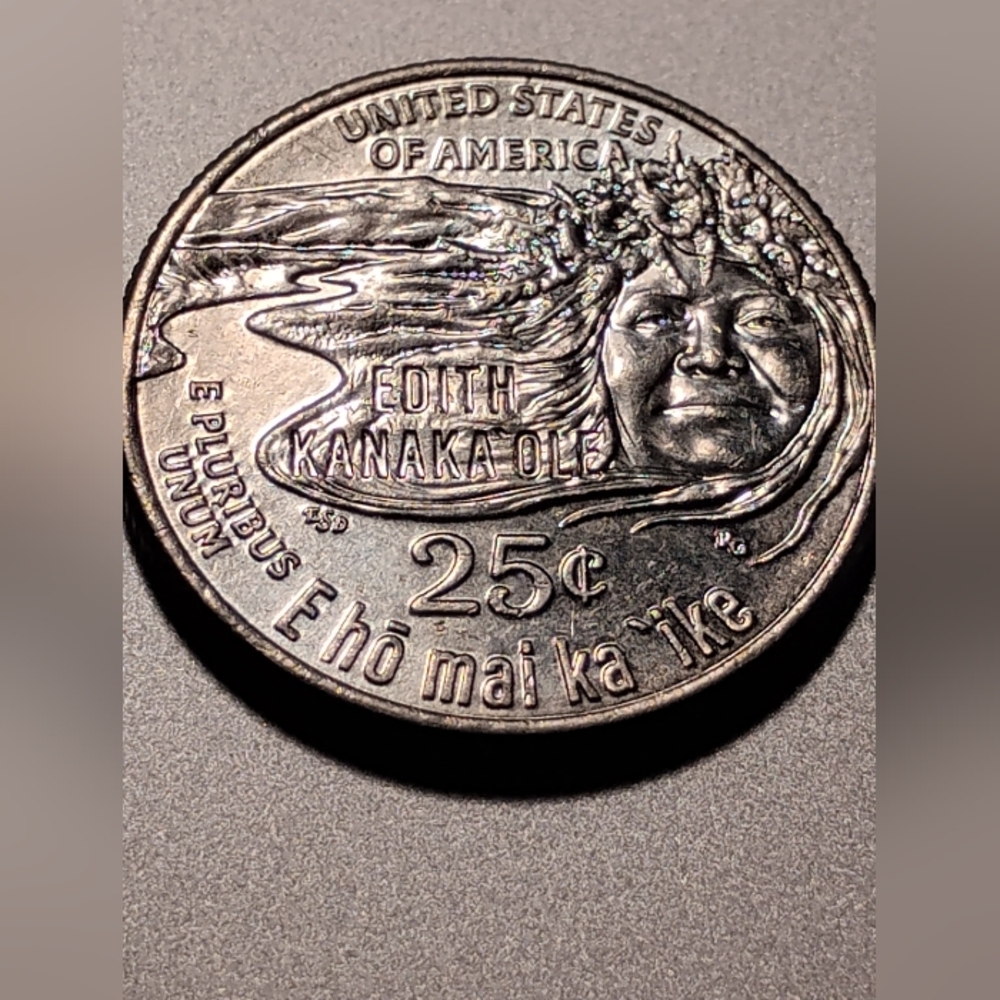 2023 D Edith Kanaka Liberty USA Quarter Coin "In COD We Trust" Error Misprint